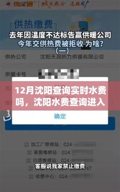 沈阳水费查询智能时代来临,实时水费触手可及!