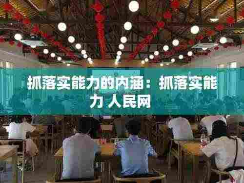抓落实能力的内涵:抓落实能力 人民网
