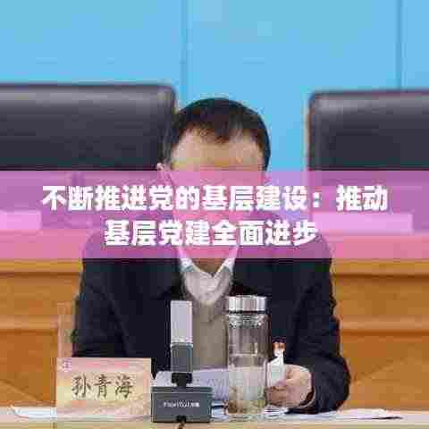 不断推进党的基层建设:推动基层党建全面进步