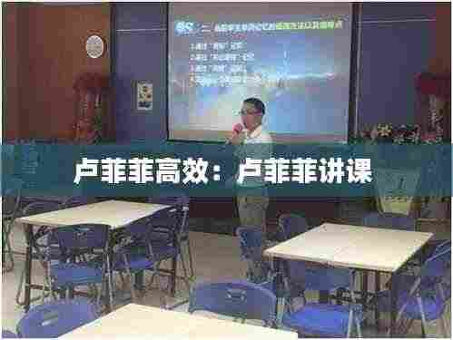 卢菲菲高效：卢菲菲讲课 
