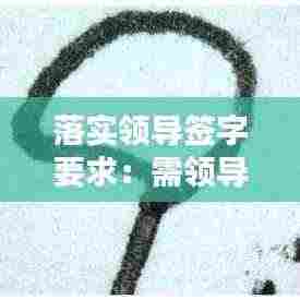 落实领导签字要求：需领导签字的报告格式 