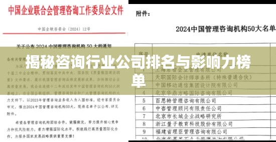 揭秘咨询行业公司排名与影响力榜单