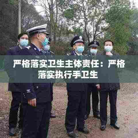 严格落实卫生主体责任:严格落实执行手卫生