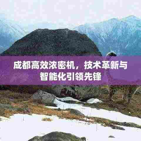 成都高效浓密机，技术革新与智能化引领先锋