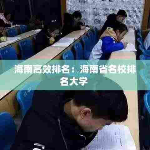 海南高效排名：海南省名校排名大学 