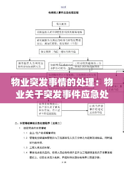 物业突发事情的处理：物业关于突发事件应急处理流程 