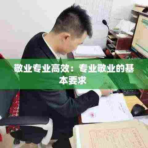 敬业专业高效:专业敬业的基本要求
