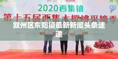 叙州区东阳镇最新新闻头条速递