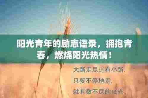 阳光青年的励志语录,拥抱青春,燃烧阳光热情!