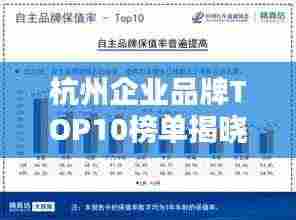 杭州企业品牌TOP10榜单揭晓,这些品牌引领潮流,你不得不看!